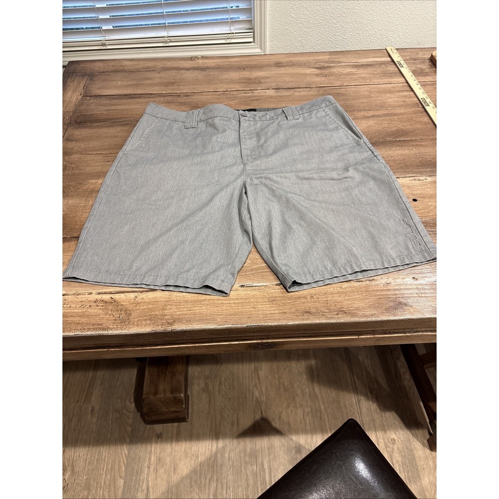 FMF Chino Shorts Men's 40 Flat Front Gray 11" inseam